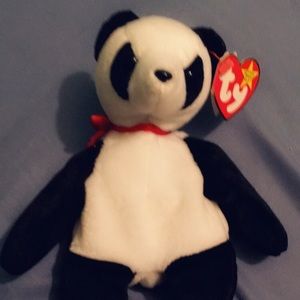 New Retired Error TY Beanie Baby Fortune 8” Bear Swing Tag 1997/Tush Tag 1998